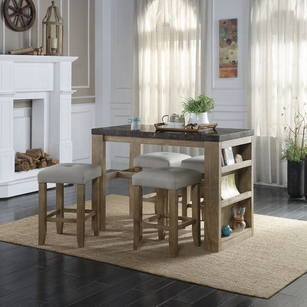 Grey And Oak Counter Height Stools Set Of 2 Cushion Solid Grey Brown Dining Room Foam Rectangular Transitional Bar Stools Set Of 2 Wood