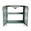 30 Inch Freestanding Bathroom Vanity With Ceramic Sink Mint Green 2 Bathroom Freestanding Modern Steel