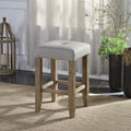 Grey And Oak Counter Height Stools Set Of 2 Cushion Solid Grey Brown Dining Room Foam Rectangular Transitional Bar Stools Set Of 2 Wood