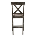 Tan And Weathered Grey Counter Height Stools With Cross Back Set Of 2 Grey Gray Dining Room Rectangular Side Chair Cross Back Set Of 2 Wood