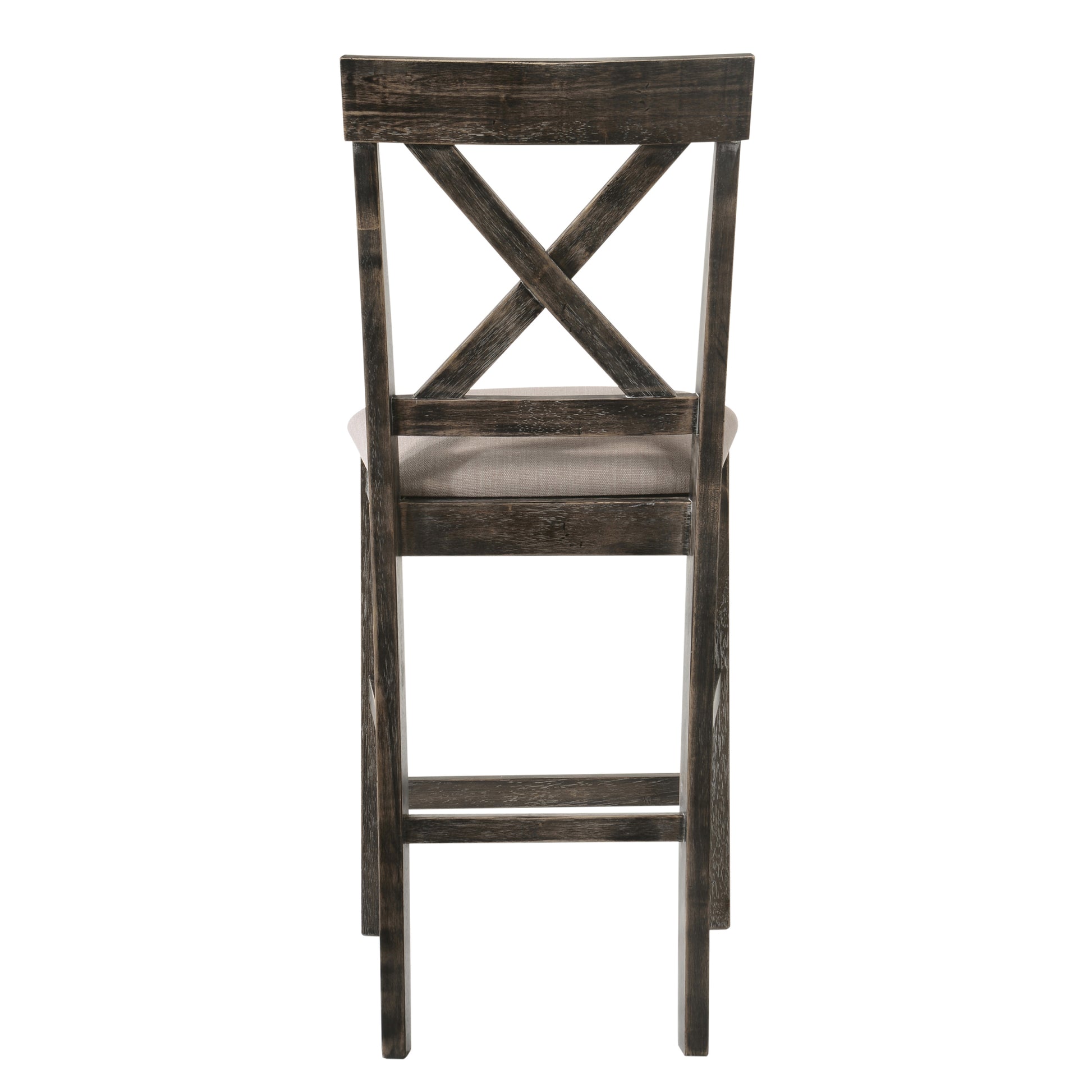 Tan And Weathered Grey Counter Height Stools With Cross Back Set Of 2 Grey Gray Dining Room Rectangular Side Chair Cross Back Set Of 2 Wood