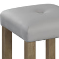 Grey And Oak Counter Height Stools Set Of 2 Cushion Solid Grey Brown Dining Room Foam Rectangular Transitional Bar Stools Set Of 2 Wood