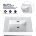 24 Inch Wall Mounted Bathroom Vanity With Sink, Thick Edged Resin Basin, Kd Package Black Chestnut 2 Bathroom Wall Mounted Modern Plywood