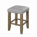 Grey And Oak Counter Height Stools Set Of 2 Cushion Solid Grey Brown Dining Room Foam Rectangular Transitional Bar Stools Set Of 2 Wood