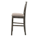 Tan And Weathered Grey Counter Height Stools With Cross Back Set Of 2 Grey Gray Dining Room Rectangular Side Chair Cross Back Set Of 2 Wood