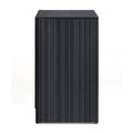 Black 3 Drawer Nightstand Black 3 Drawers Bedroom Rectangle Modern Rubberwood Felt Lined Drawers Black Wood