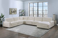 Beige Color 6Pc Modular Sectional Set Welt Corduroy Couch Laf Chair, Corner Wedge, Raf Chaise, 3X Armless Chairs Living Room Furniture Beige Primary Living Space Cushion Back Contemporary,Modern Modular Rubberwood Corduroy 6 Seat