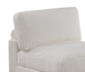 Living Room Furniture Armless Chair Beige Wide Welt Corduroy 1Pc Armless Chair Soft Cushion Wood Legs Beige Primary Living Space Contemporary,Modern Corduroy