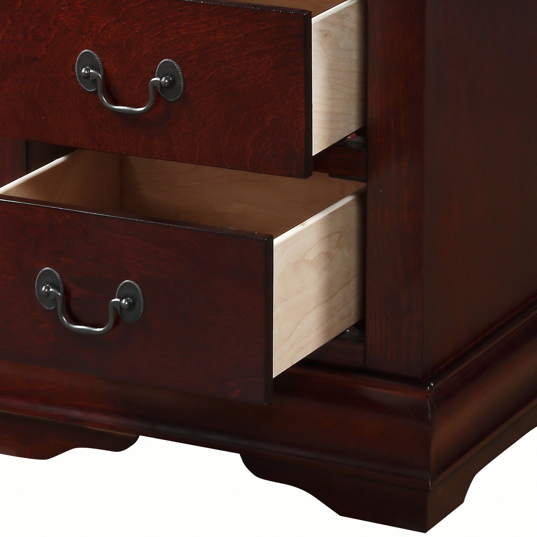 Cherry 2 Drawer Nightstand Cherry 2 Drawers Bedroom Rectangle Traditional Pine Drawers Cherry Wood