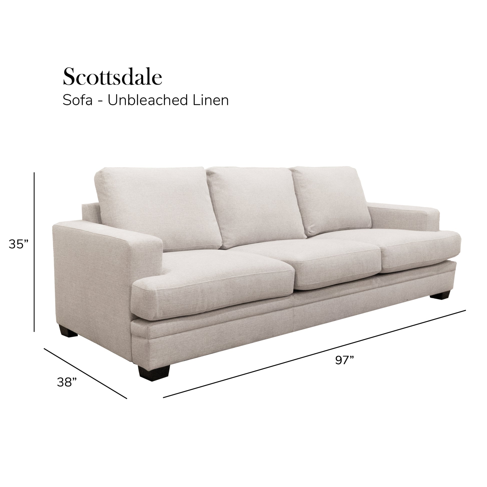 Scottsdale Beige Sofa Beige Wood Polyester Blend 3 Seat