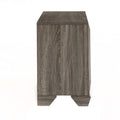 Weathered Grey Grain 2 Drawer Nightstand Brown 2 Drawers Bedroom Rectangle Rustic Drawers Wood