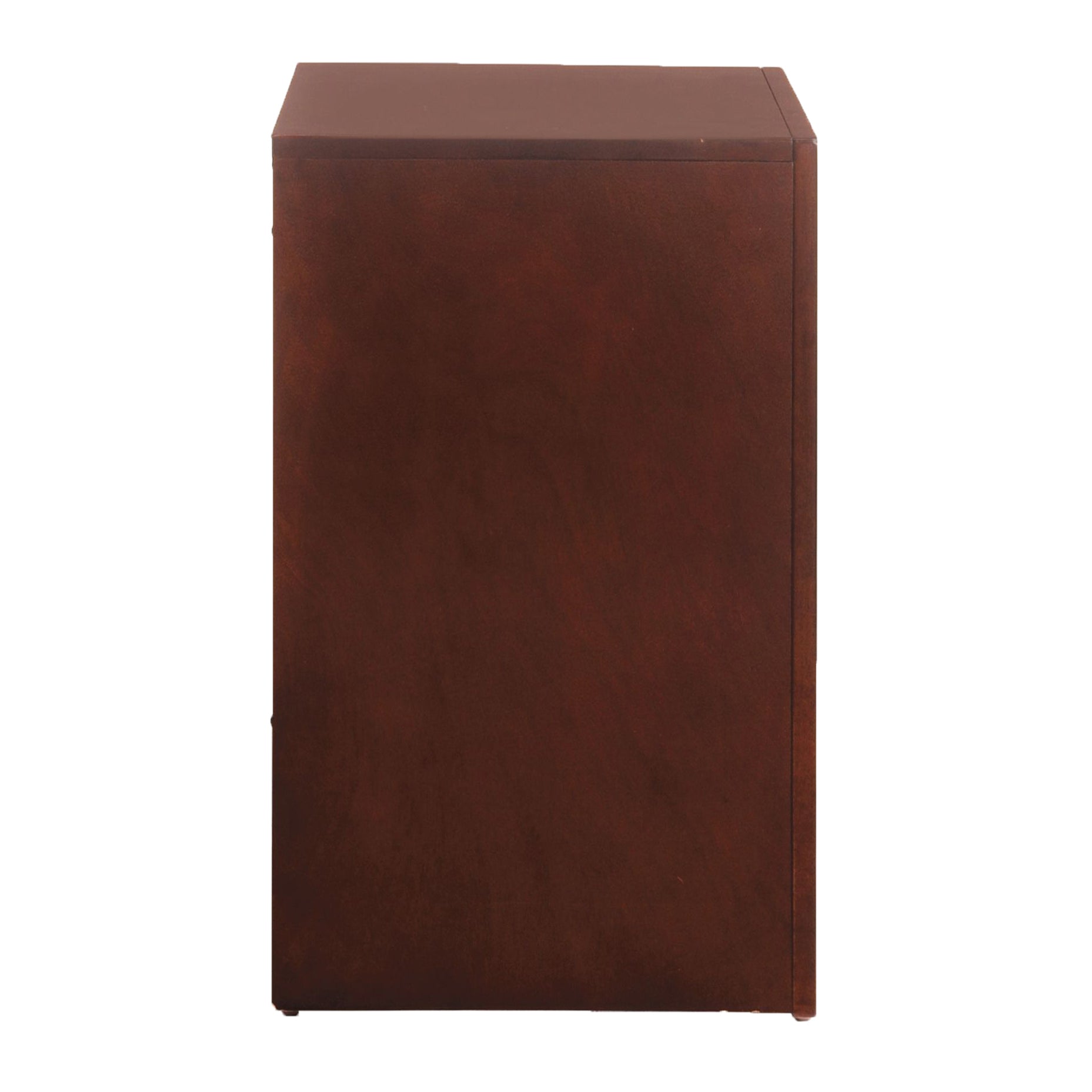 Brown Cherry 2 Drawer Nightstand Cherry 2 Drawers Bedroom Rectangle Contemporary Rubberwood Drawers Cherry Wood