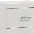 White 2 Drawer Nightstand White White 2 Drawers Bedroom Rectangle Poplar Solid Wood White Wood Metal