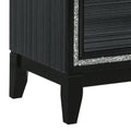 Weathered Black 2 Drawer Nightstand Black 2 Drawers Bedroom Rectangle Modern Rubberwood Solid Wood Black Wood