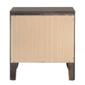 Grey Oak Nightstand With 2 Drawers Oak 2 Drawers Bedroom Rectangle Modern Rubberwood Drawers Oak Wood