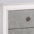 Rustic Grey And Weathered White 2 Drawer Nightstand White Gray 2 Drawers Bedroom Rectangle Modern,Rustic Poplar Felt Lined Drawers White Wood