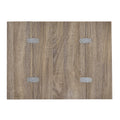 Weathered Oak And Chrome Side Table Oak Silver Primary Living Space Industrial Rectangular Wood Metal Sled