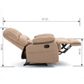 Large Manual Recliner Chair In Fabric For Living Room, Yellow Yellow Polyester Manual Handle Metal Primary Living Space Medium Firm Cushion Back Heavy Duty American Design Pine Pillow Top Arms Fiber Foam And Polyester Fiber Pad Fabric