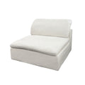 Harper Luxe White Sectional 4 Seat Configuration White Wood Linen 4 Seat