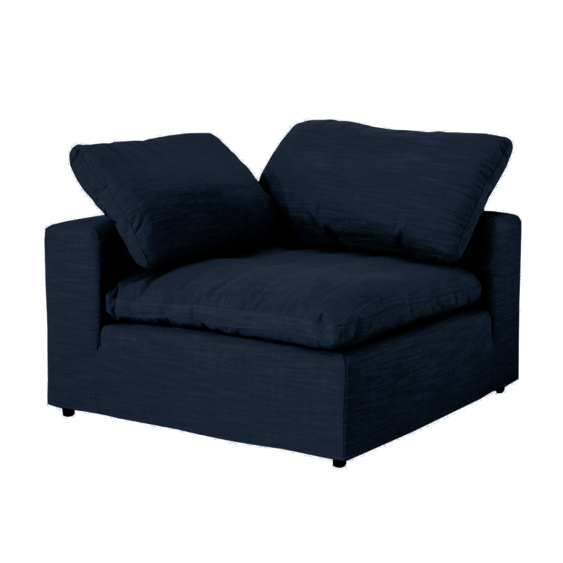 Harper Luxe Navy Sectional 5 Seat Configuration Navy Wood Linen 5 Seat