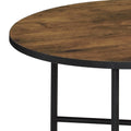 Vintage Oak And Black 2 Pieces Nesting Tables Brown Black Primary Living Space Contemporary Round Wood