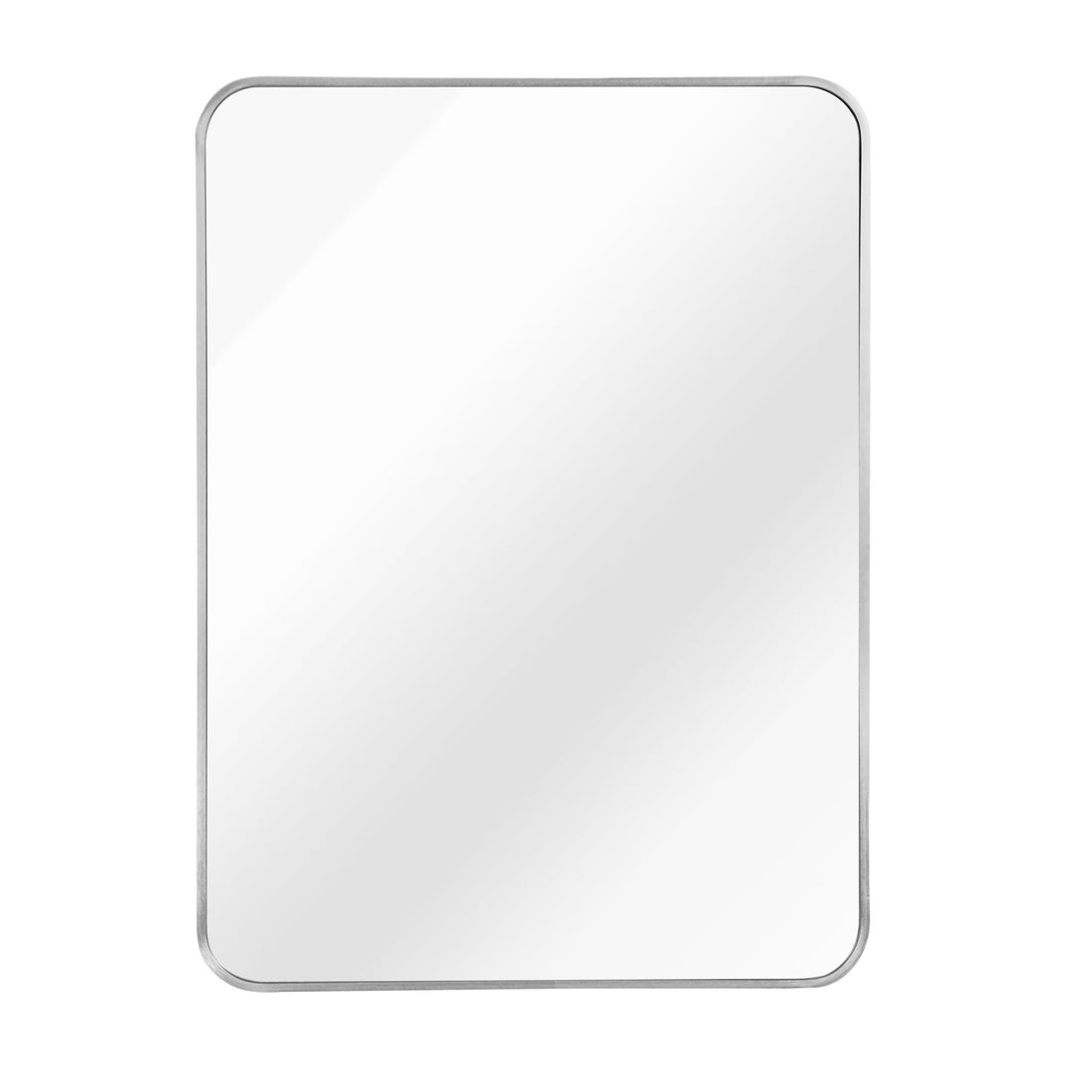 Silver 24 "X32" Rectangular Bathroom Wall Mirror Silver Classic Mdf Glass Aluminium Alloy