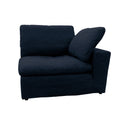 Harper Luxe Navy Sectional 5 Seat Configuration Navy Wood Linen 5 Seat