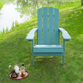 Adirondack Chairs Weather Resistant Plastic Fire Pit Chairs Adorondic Plastic Outdoor Chairs Suitable For All Outdoor Areas Seating Lifetime Blue Plastic