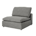 Harper Luxe Grey Sectional 5 Seat Configuration Grey Wood Linen 5 Seat