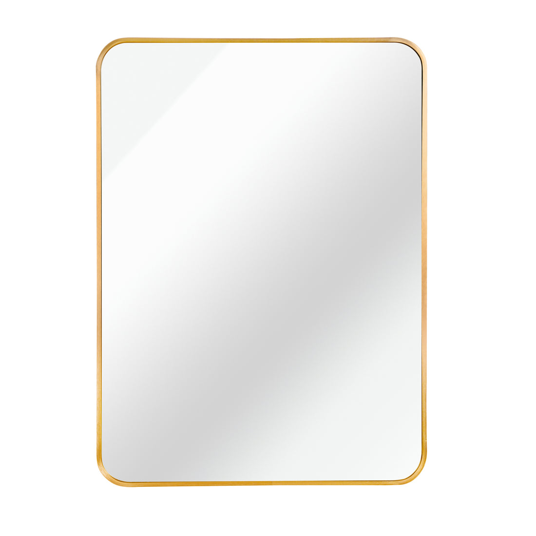 Gold 24 "X32" Rectangular Bathroom Wall Mirror Gold Classic Mdf Glass Aluminium Alloy