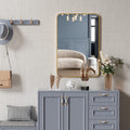 Gold 24X36 Inch Metal Rectangle Barhroom Mirror Gold Classic Mdf Glass Aluminium