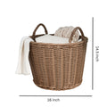 Joseph Round Cone Woven Resin Wicker Basket With Handles 16