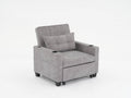 Futon Chair Bed Convertible Chair 3 In 1 Pull Out Sleeper Chair Beds With Usb Ports,Wear Resistant And Anti Scratch, Armchair Bed Sleeper For Living Room Light Grey Scratch Cloth Light Grey Foam Tech Cloth 1 Seat