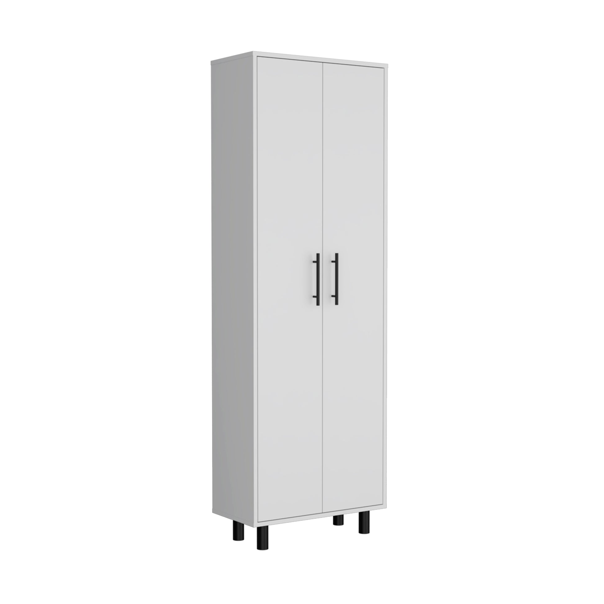 Napoles Multistorage Pantry Cabinet White Bathroom Modern Particle Board Particle Board