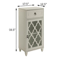 White Side Table With Drawer And Door White White Primary Living Space Drawers Rectangular Wood Glass