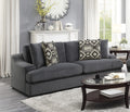 Modern Traditional Luxury Living Room Sofa 1Pc Plush Microfiber Upholstery 4 Decorative Pillows Cushion Seat Solid Wood Furniture Dark Gray Microfiber Wood Primary Living Space Luxury,Modern,Traditional Solid Wood 3 Seat