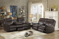 Dark Brown 1Pc Double Reclining Sofa W Drop Down Cup Holders, Power Outlets Usb Ports Hidden Drawer Faux Leather Upholstery Comfortable Sofa Living Room Furniture Dark Brown Faux Leather Wood Primary Living Space Solid Wood 3 Seat