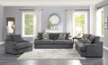 Modern Traditional Luxury Living Room Sofa 1Pc Plush Microfiber Upholstery 4 Decorative Pillows Cushion Seat Solid Wood Furniture Dark Gray Microfiber Wood Primary Living Space Luxury,Modern,Traditional Solid Wood 3 Seat