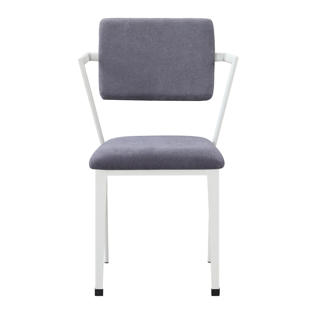 Grey And White Open Back Upholstered Office Chair Solid Grey White Primary Living Space Rectangular Modern Office Chairs Open Back Arm Rest Fabric