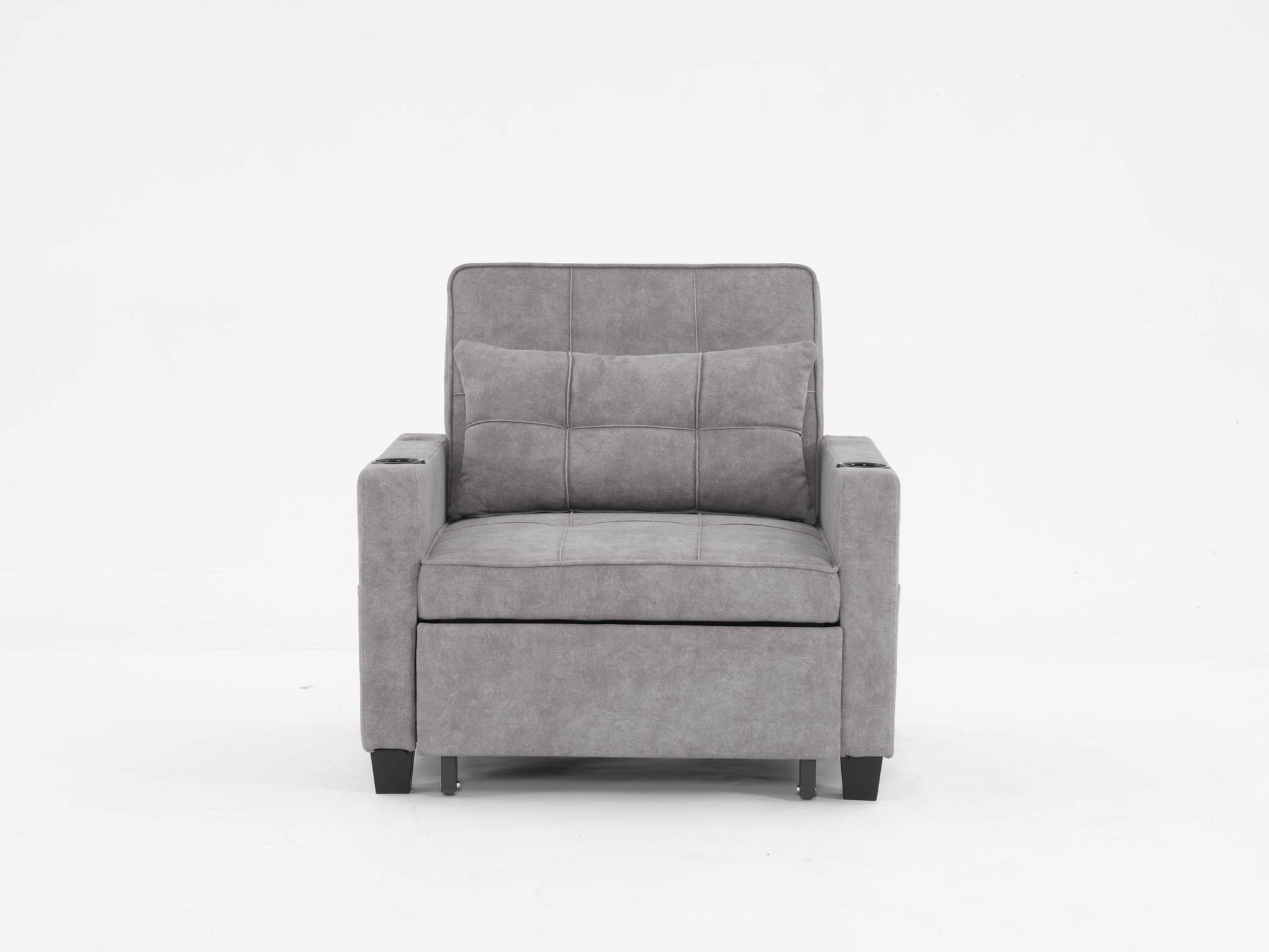 Futon Chair Bed Convertible Chair 3 In 1 Pull Out Sleeper Chair Beds With Usb Ports,Wear Resistant And Anti Scratch, Armchair Bed Sleeper For Living Room Light Grey Scratch Cloth Light Grey Foam Tech Cloth 1 Seat