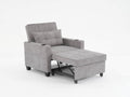 Futon Chair Bed Convertible Chair 3 In 1 Pull Out Sleeper Chair Beds With Usb Ports,Wear Resistant And Anti Scratch, Armchair Bed Sleeper For Living Room Light Grey Scratch Cloth Light Grey Foam Tech Cloth 1 Seat