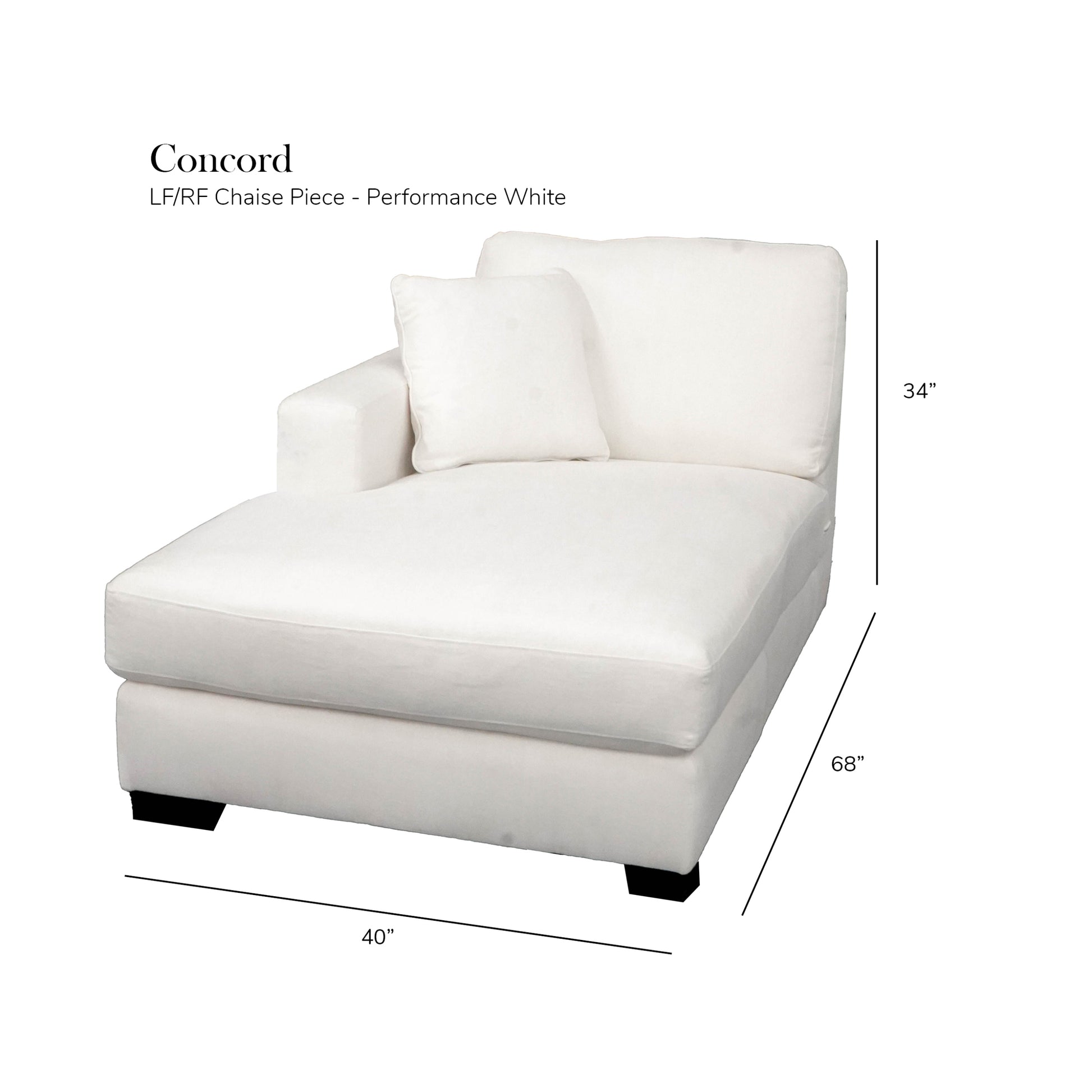 Concord Performance White Modular 2 Piece Sectional White Wood Polyester 10 Seat