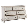 Antique White Finish1Pc Dresser Of 7 Drawers Traditional Design Hidden Drawer Classic Bedroom Furniture White Bedroom Classic,Traditional,Transitional Wood