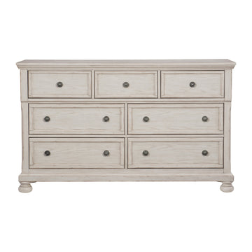 Antique White Finish1Pc Dresser Of 7 Drawers Traditional Design Hidden Drawer Classic Bedroom Furniture White Bedroom Classic,Traditional,Transitional Wood