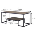 Rustic Oak And Black Coffee Table With Shelf Black Brown Primary Living Space Industrial Shelves Rectangular Wood Metal Sled