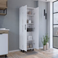 Napoles Multistorage Pantry Cabinet White Bathroom Modern Particle Board Particle Board