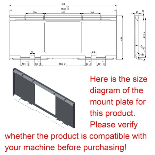 Skid Steer Attachments Post Hole Auger Drive Attachment, 12" And 18" Diameter Auger, 46" Drilling Depth, Standard Flow Black Steel