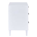 White And Weathered Oak 3 Drawer Accent Table Brown White Primary Living Space Contemporary Drawers Rectangular Wood Metal