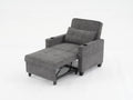 Futon Chair Bed Convertible Chair 3 In 1 Pull Out Sleeper Chair Beds With Usb Ports,Wear Resistant And Anti Scratch, Armchair Bed Sleeper For Living Room Dark Grey Scratch Cloth Dark Grey Foam Tech Cloth 1 Seat