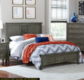 Cool Gray Finish 1Pc Full Size Bed Louvered Panel Headboard Footboard Transitional Style Bedroom Wooden Furniture Box Spring Required Full Gray Wood Transitional Panel Wood